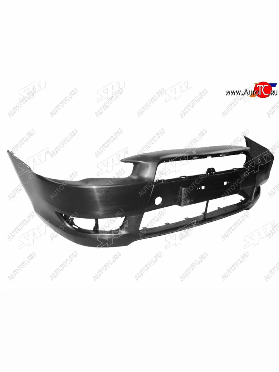 Бампер передний (Под ПТФ С отверстием под крюк) SAT Mitsubishi Lancer 10 CY седан дорестайлинг (2007-2010)  с доставкой в г. Керчь