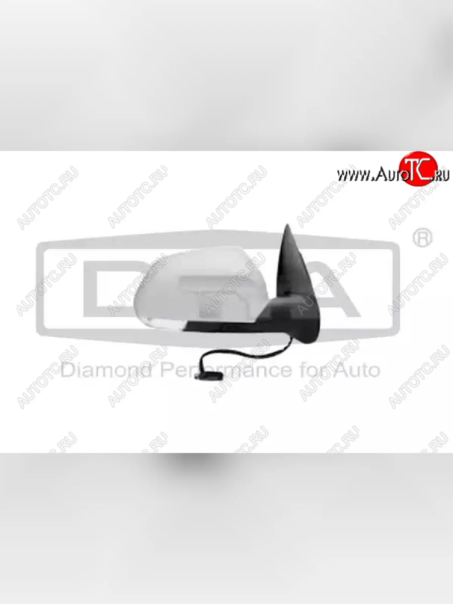 Боковое правое зеркало заднего вида (обогрев, поворот, 6 контактов) DPA (DIAMOND)  Skoda Fabia (2004-2008) Mk1 (Неокрашенное)  с доставкой в г. Керчь