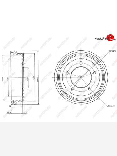 Барабан тормозной передний SAT  Suzuki Jimny JB23/JB43 дорестайлинг (1998-2001)