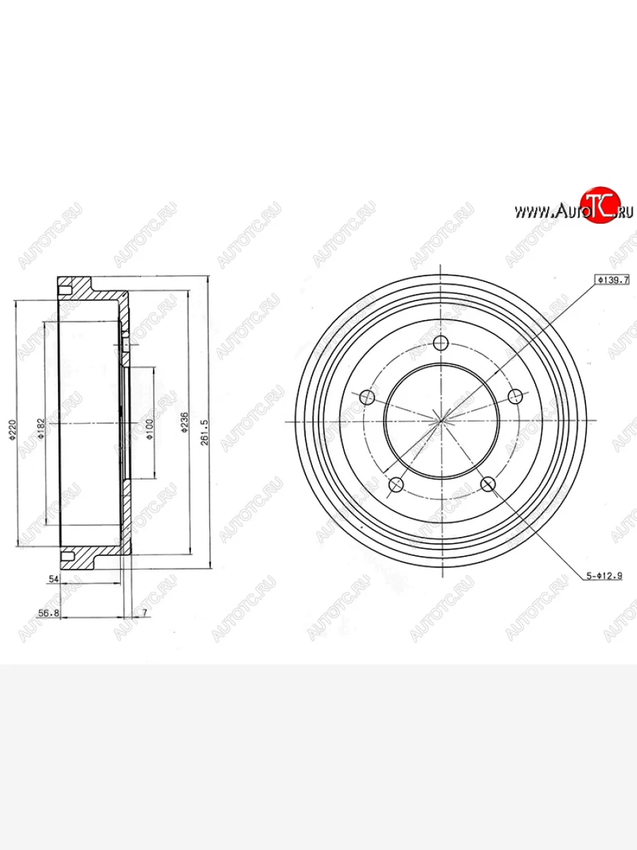Барабан тормозной передний SAT  Suzuki Jimny JB23/JB43 дорестайлинг (1998-2001)  в Керчи Республика Крым