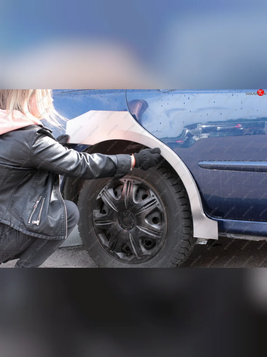 Задние ремонтные арки (комплект) AUTOFERRUM  KIA Cerato (2003-2008) 1 LD (Оцинкованная сталь 0,8 мм.)  с доставкой в г. Керчь