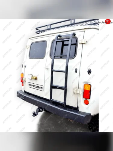 Бампер задний силовой под тягово-сцепное устройство Техно Сфера (под тягово-сцепное устройство) Уаз Буханка  452 (1965-2025) 2206 микроавтобус, 3303 бортовой грузовик, 3741 цельнометаллический фургон, 39094 (Фермер) бортовой грузовик