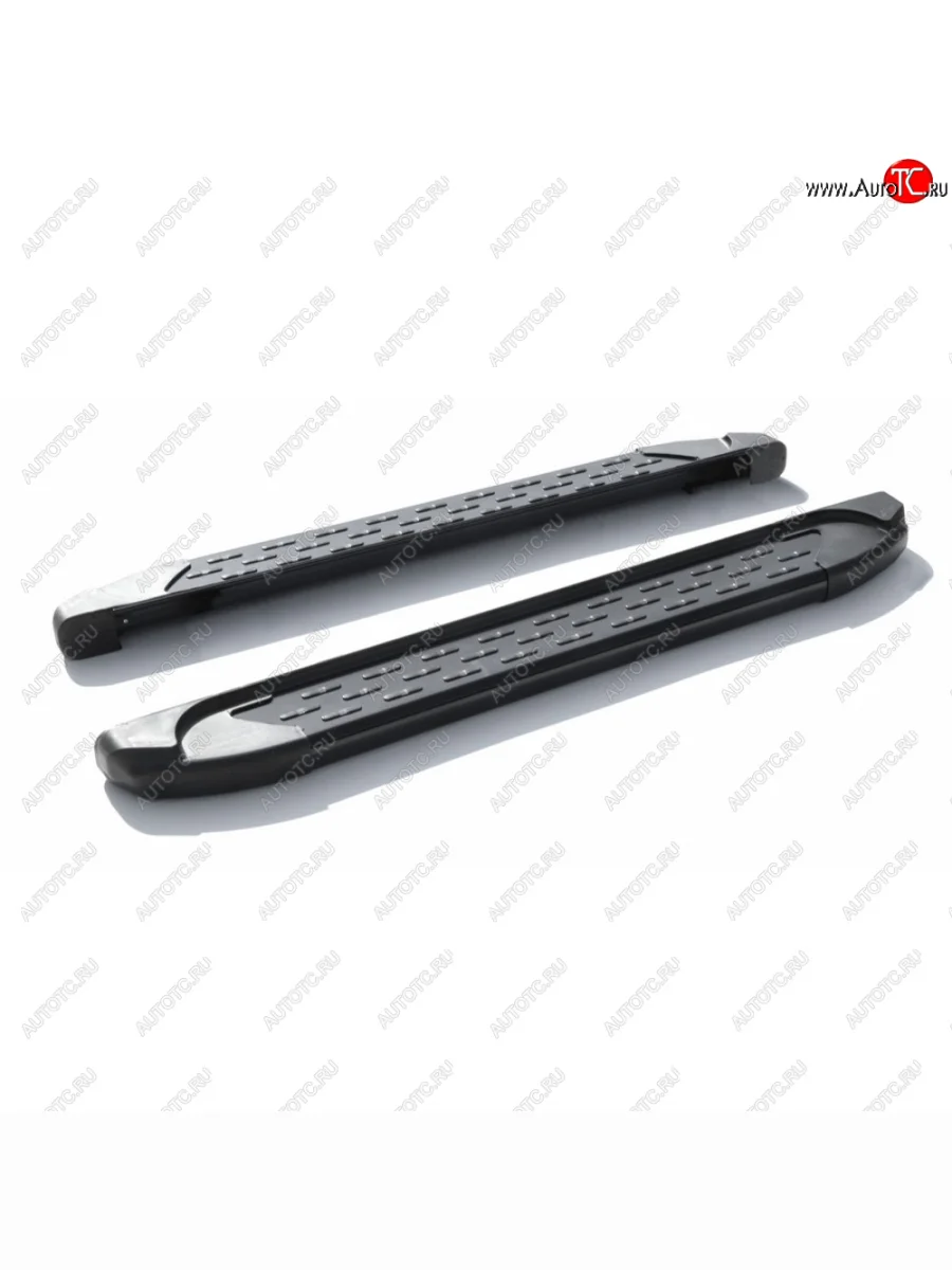  Пороги с полимерным покрытием с резинкой Техно Сфера Бумер 2  Лада ВАЗ 2123 (Нива Шевроле) (2009-2021) (Черный матовый)  с доставкой в г. Керчь