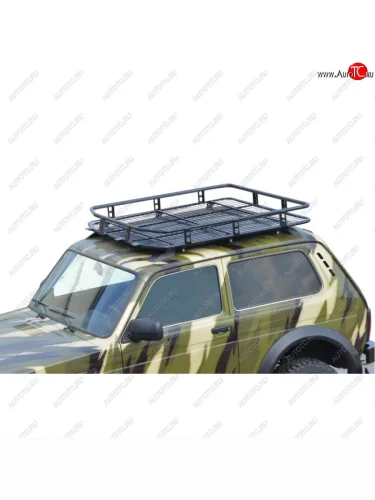 Багажник с сеткой (монтаж на рейлинги) Трофи, Техно Сфера Лада ВАЗ нива 4х4  2121 Бронто (2017-2025) 3 дв. 1-ый рестайлинг, 3 дв. 2-ой рестайлинг