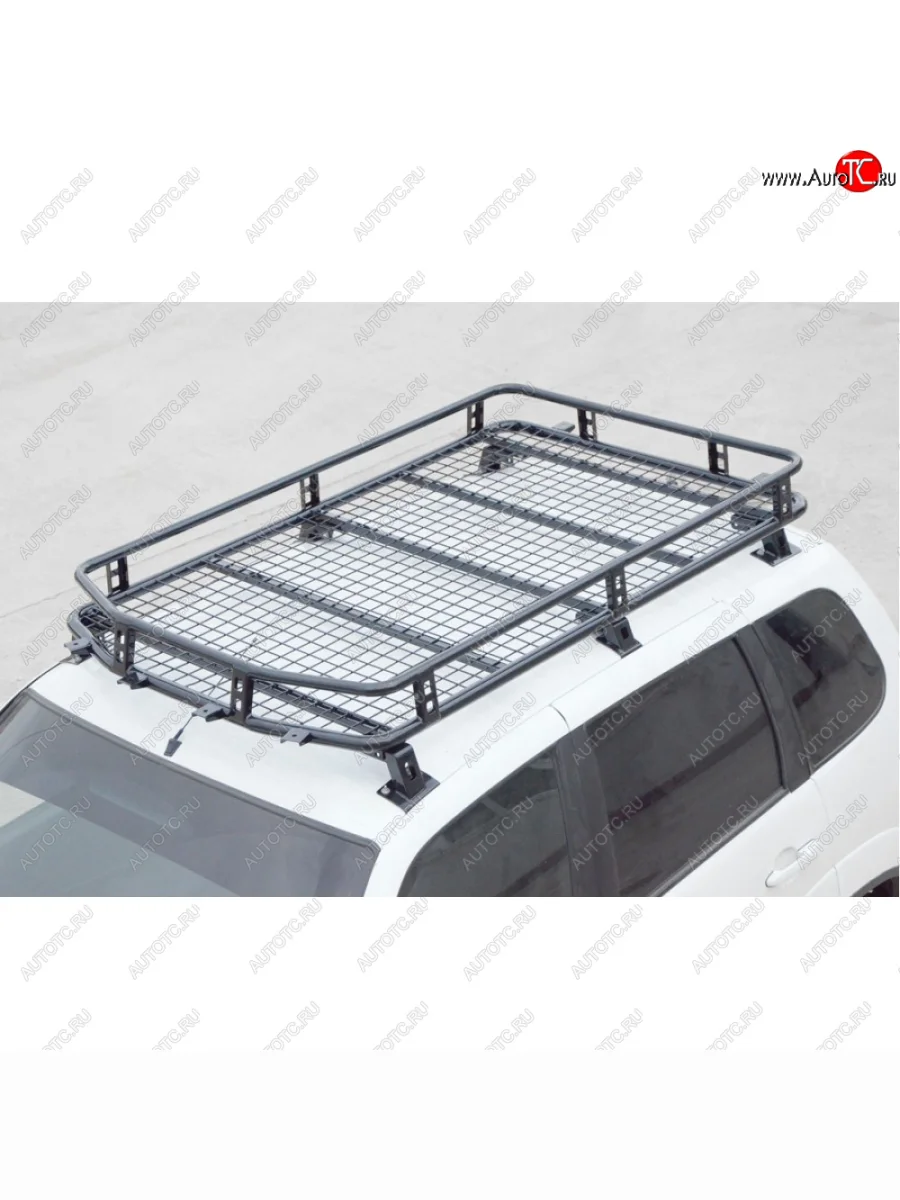 Багажник экспедиционный с сеткой (в штатные места ком-ий LE, GLS, GLC) Трофи Техно Сфера Лада ВАЗ 2123 (Нива Шевроле) 1 рестайлинг (2009-2020) (с перекладинами по периметру)  с доставкой в г. Пермь