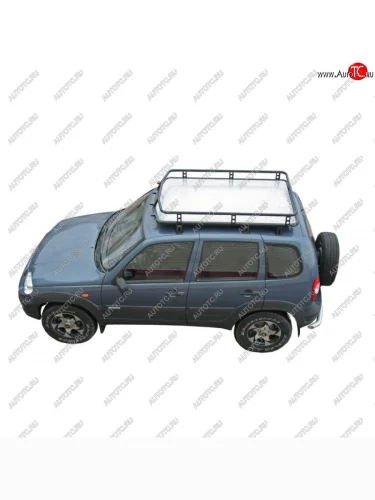 Багажник экспедиционный с алюм. листом (в штатные места к-ий LE, GLS, GLC) Трофи Техно Сфера (с перекладинами по периметру) Лада ВАЗ 2123 (Нива Шевроле) (2009-2021) 1 рестайлинг, 2 рестайлинг