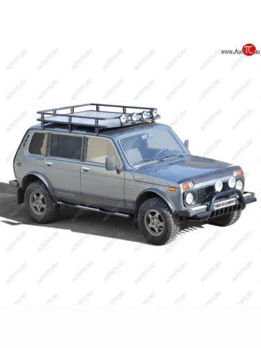 Багажник экспедиционный с алюминевым листом Трофи, Техно Сфера (Алюминевый лист) Лада ВАЗ 2123 (Нива Шевроле) (2002-2021) дорестайлинг, 1 рестайлинг, 2 рестайлинг