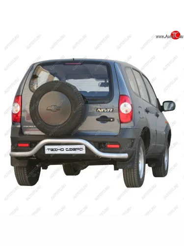 Защита заднего бампера нержавейка d63.5 (Волна), Техно Сфера Лада ВАЗ 2123 (Нива Шевроле) (2009-2021) 1 рестайлинг, 2 рестайлинг