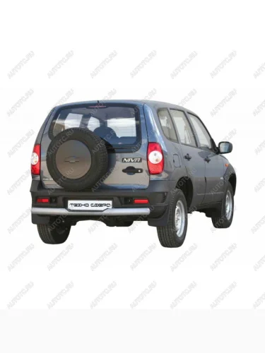 Защита заднего бампера (d76 Труба с проступью) Техно Сфера Лада ВАЗ Нива Трэвел (2021-2025) (212300-80)