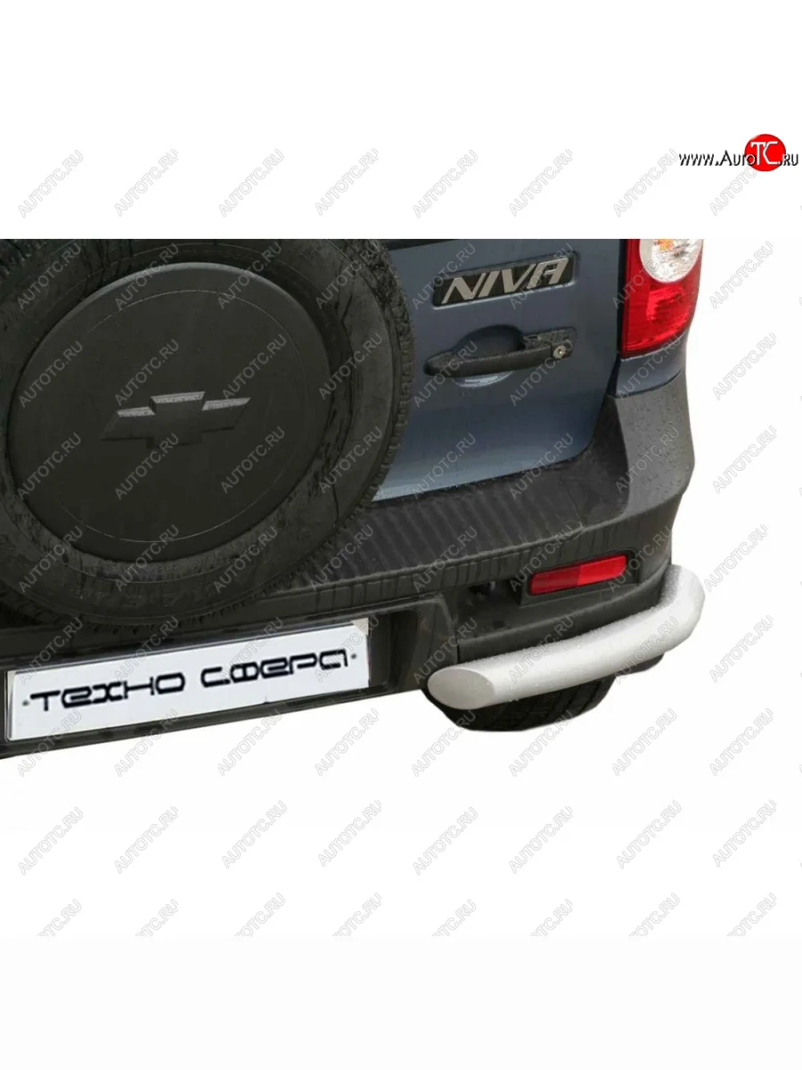 Защита заднего бампера (уголки люкс), Техно Сфера Лада ВАЗ 2123 (Нива Шевроле) 1 рестайлинг (2009-2020)  с доставкой в г. Керчь