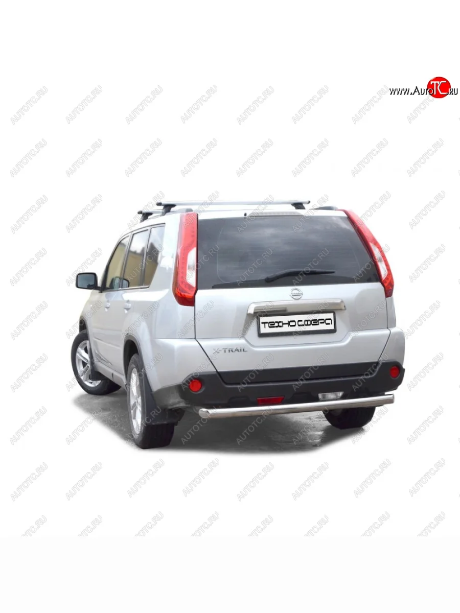 Защита заднего бампера нержавейка d63,5 (Труба),Техно Сфера  Nissan X-trail (2000-2025) 1 T30, 2 T31, 3 T32, 4 T33 (нержавейка)  с доставкой в г. Керчь
