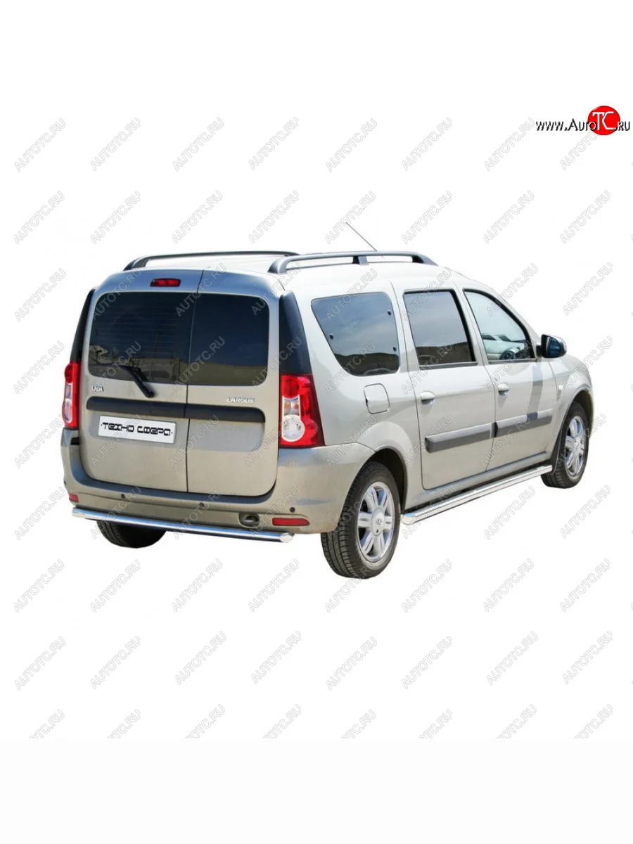 Защита заднего бампера с полимерным покрытием d51 (труба),Техно Сфера Лада ВАЗ Ларгус дорестайлинг R90 (2012-2021) (Крашенная)  с доставкой в г. Пермь
