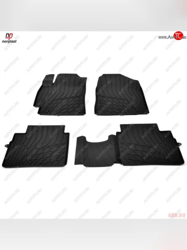 Ковер литьевой салонный ЗЛ Norplast (черный) Hyundai Elantra  AD (2016-2019) дорестайлинг