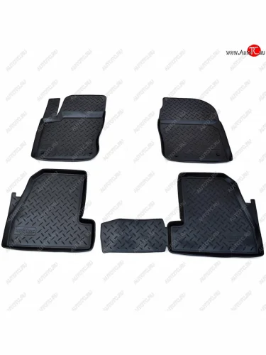 Ковер литьевой салонный ЗП Norplast Ford Focus 3 универсал дорестайлинг (2010-2015) (черный)