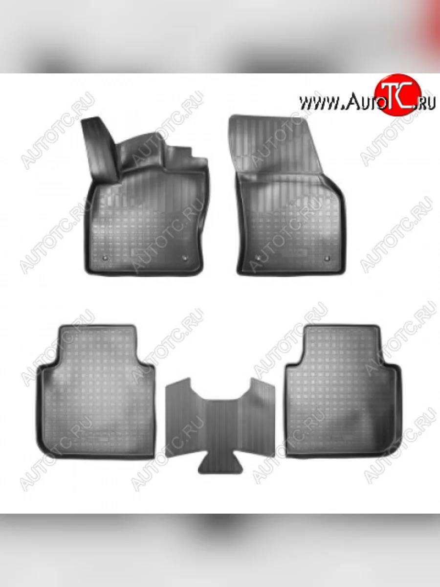 Ковер литьевой салонный ЗП Norplast Skoda Kodiaq 1 NS7 дорестайлинг (2017-2021) (черный)  в Керчи Республика Крым