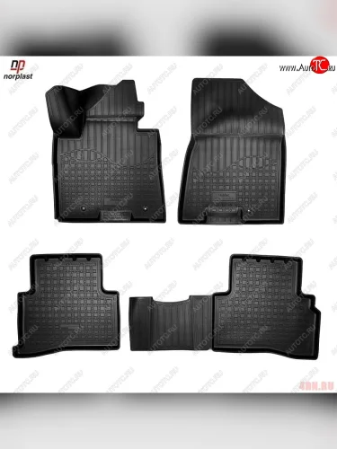 Ковер литьевой салонный ПЛ Norplast (черный) Hyundai Tucson  TL (2018-2021), KIA Sportage  4 QL (2016-2018)