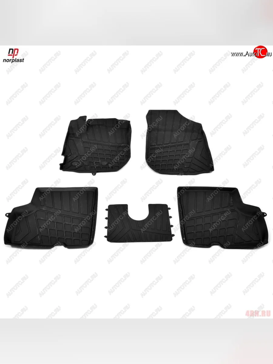 Ковер литьевой салонный ПЛ Norplast Renault Kaptur дорестайлинг (2016-2020) (черный)  в Керчи Республика Крым