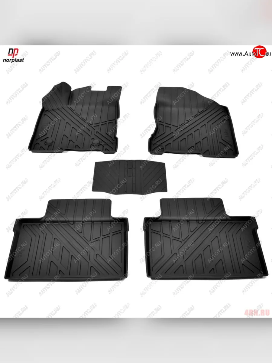 Ковер литьевой салонный ПЛ Norplast Лада ВАЗ Веста 2180 седан дорестайлинг (2015-2023) (черный)  в Самаре Самарской области