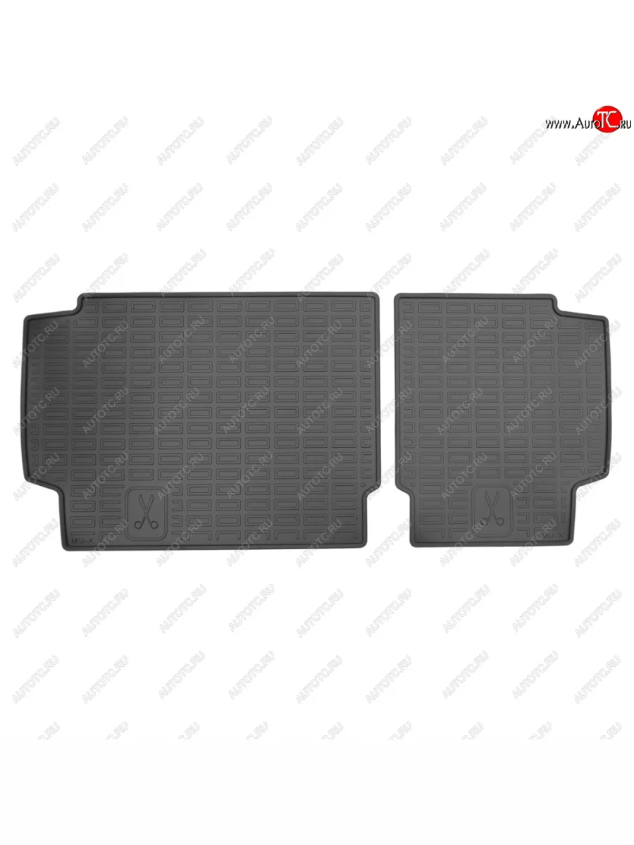 Защита спинок сидений заднего ряда (полиуретан) Norplast Unidec  Isuzu mu-X (2017-2022) UC (черная)  в Керчи Республика Крым