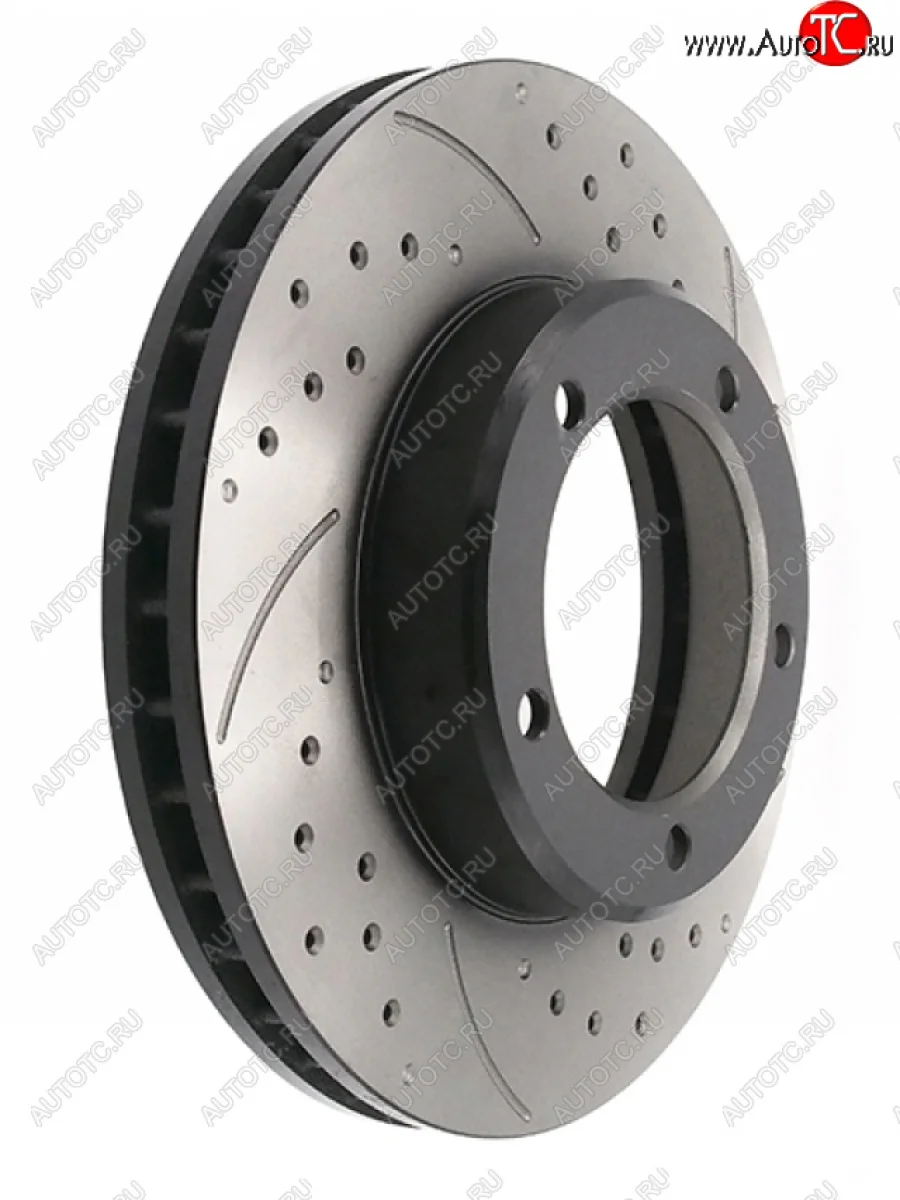 Комплект передних перфорированных дисков SAT Toyota Land Cruiser 10 100 2-ой рестайлинг (2005-2007)  в Самаре Самарской области