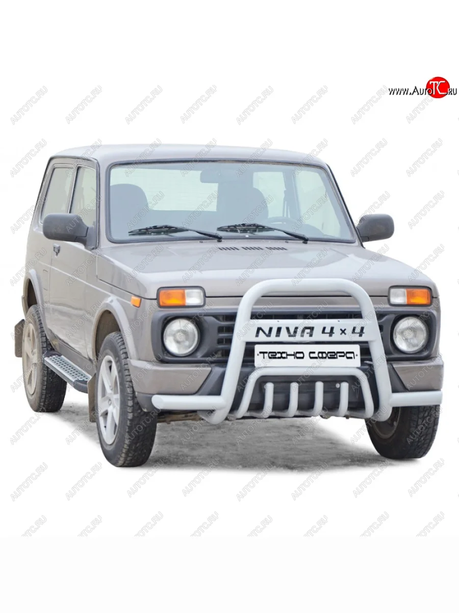 Дуга передняя (с усами и дополнительной защитой двигателя) d63,5, Техно Сфера  Лада ВАЗ нива 4х4 (2014-2025) 2131, 2121, 2121 (Legend)  с доставкой в г. Керчь