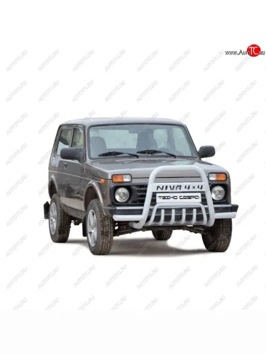 Дуга передняя с усами с дополнительной защитой двигателя d63.5, Техно Сфера Лада ВАЗ Нива 4х4  2121 - нива 4х4 ( 2131,  2121-80,  2121 Бронто,  2121,  2121 (Legend))