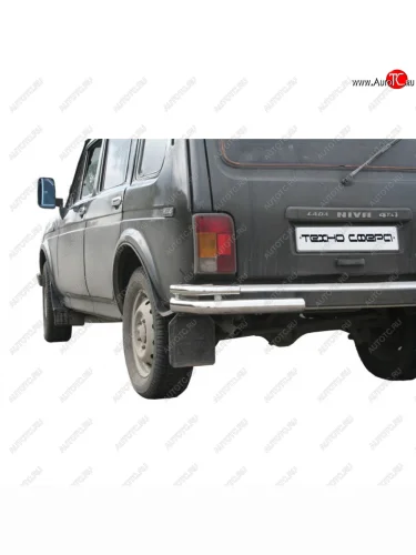 Защита заднего бампера Уголки двойные, нержавейка, Техно Сфера (Нержавейка) Лада ВАЗ нива 4х4  2131 (1993-2025) 5 дв. дорестайлинг, Урбан 3 дв. дорестайлинг, Урбан 5 дв. дорестайлинг, 5 дв. 1-ый рестайлинг, Урбан 5 дв. рестайлинг, (Legend) 5 дв. 2-ой рестайлинг