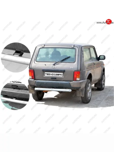 Защита заднего бампера Труба, (доп. для ТСУ арт.0375), Техно Сфера Лада ВАЗ Нива 4х4  2121 - нива 4х4 ( 2121-80,  2131,  2121 Бронто,  2121,  2121 (Legend))