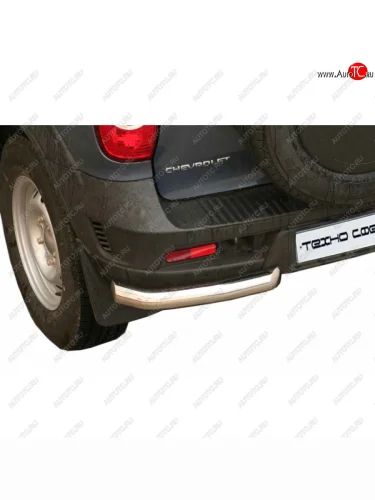 Защита заднего бампера нержавейка Уголки Люкс, цельные d63.5, Техно Сфера (нержавейка) Лада ВАЗ 2123 (Нива Шевроле) (2009-2021) 1 рестайлинг, 2 рестайлинг