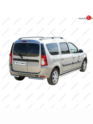 Защита заднего бампера нержавейка Уголки прямые, d51, Техно Сфера (Нержавейка) Лада ВАЗ Ларгус (2012-2025) дорестайлинг R90, рестайлинг R90