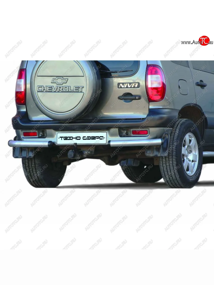 Защита заднего бампера Уголки, Техно Сфера  Лада ВАЗ 2123 (Нива Шевроле) (2002-2021)  с доставкой в г. Керчь