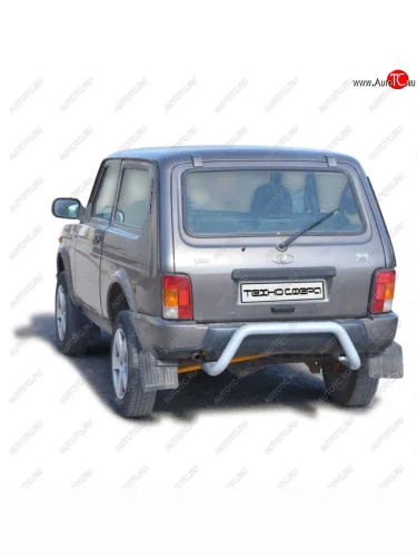 Защита заднего бампера нержавейка Дуга, d63,5, Техно Сфера (Нержавейка) Лада ВАЗ нива 4х4 ( 2131,  2121,  2121 (Legend)) (2014-2025) Урбан 3 дв. дорестайлинг, Урбан 5 дв. дорестайлинг, Урбан, Урбан 5 дв. рестайлинг, (Legend) 5 дв. 2-ой рестайлинг, 3 дв. 2-ой рестайлинг