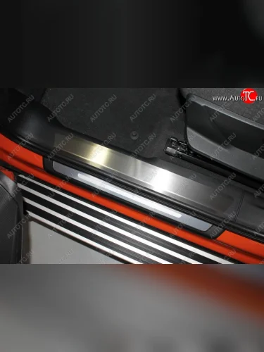 Накладки на пластиковые пороги (4 шт.) ТСС Тюнинг (лист шлифованный без надписи) Audi Q3 F3 (2018-2022)