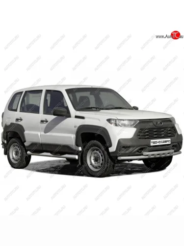 Защита переда «Труба двойная» Техносфера Лада ВАЗ Нива Трэвел (2021-2025) (212300-80)