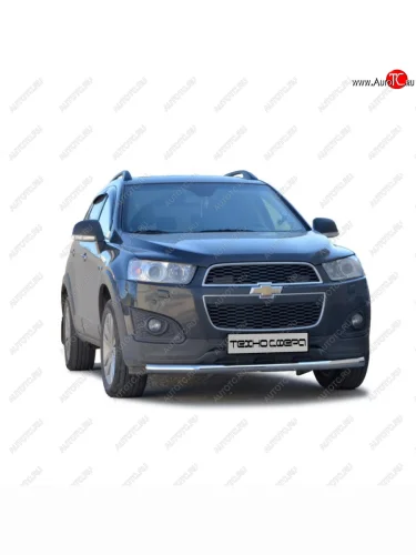 Защита переда труба нержавейка d63.5, Техно Сфера (Нержавейка) Chevrolet Captiva ( CN202S) (2006-2025)  дорестайлинг, 1-ый рестайлинг, 2-ой рестайлинг, дорестайлинг