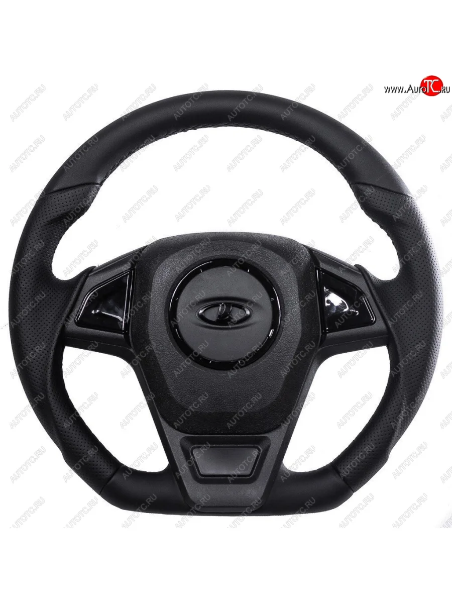Рулевое колесо  autodemic Chevrolet Niva 2123 рестайлинг (2009-2020) ( анатомическое, в коже)  в Самаре Самарской области