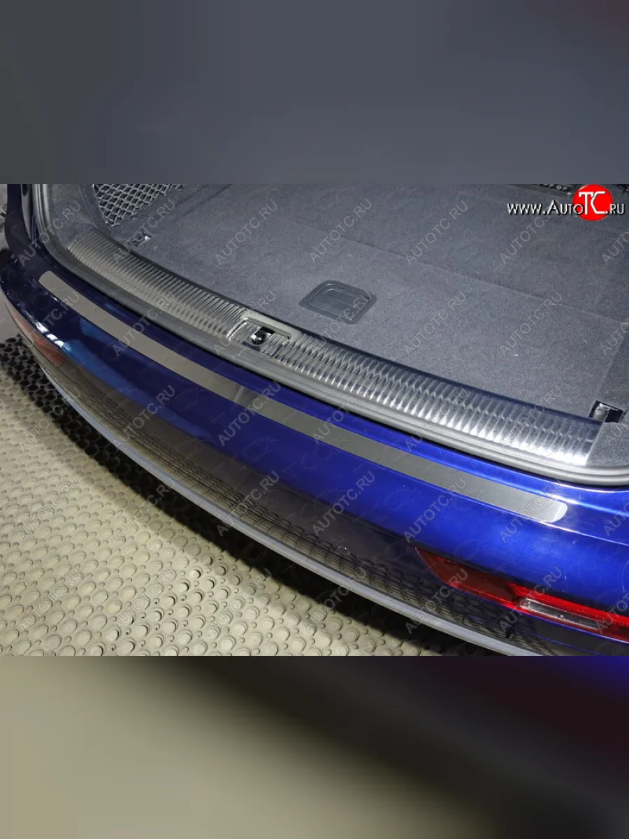 Накладка на задний бампер (без пневмоподвески) ТСС Тюнинг Audi Q5 FY дорестайлинг (2017-2020) (Лист шлифованный )  в Самаре Самарской области
