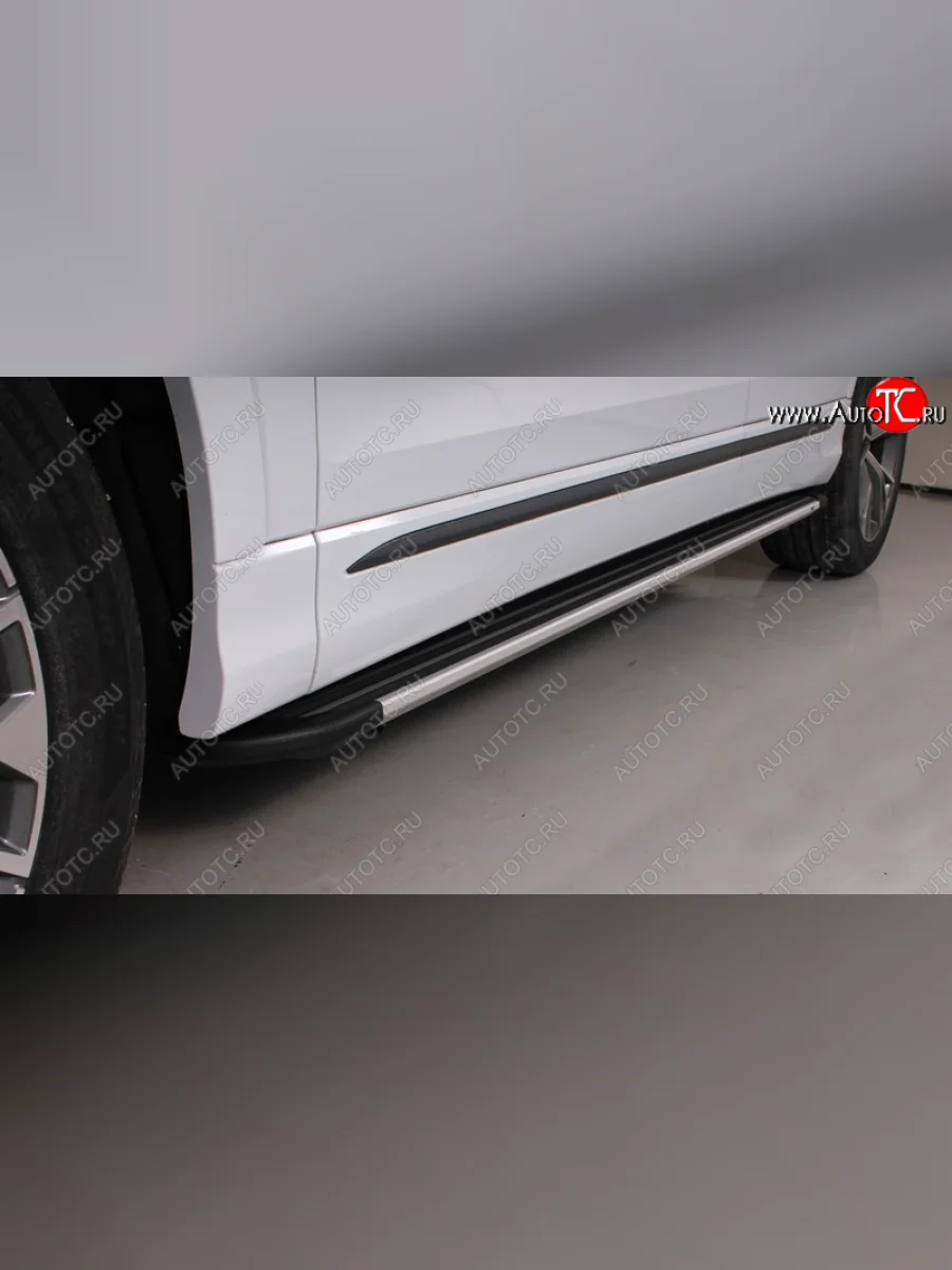 Пороги алюминиевые TCC Tюнинг Slim Line Audi Q8 4MN (2018-2022) (серебро)  в Керчи Республика Крым