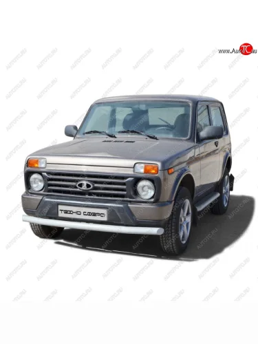 Защита переда труба нержавейка d63,5, Техно Сфера (Нержавейка) Лада ВАЗ нива 4х4 ( 2131,  2121,  2121 (Legend)) (2014-2025) Урбан 3 дв. дорестайлинг, Урбан 5 дв. дорестайлинг, Урбан, Урбан 5 дв. рестайлинг, (Legend) 5 дв. 2-ой рестайлинг, 3 дв. 2-ой рестайлинг