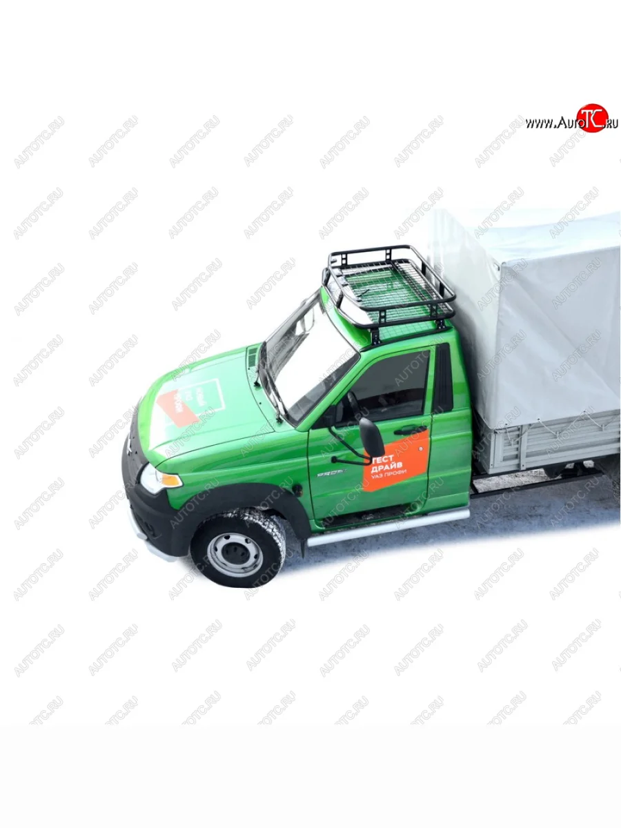 Защита порогов труба с полимерным покрытием d76 , Техно Сфера Уаз Профи 23602 бортовой грузовик 2 дв. (2017-2025) (Черный матовый)  в Керчи Республика Крым