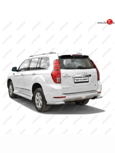 Защита порогов труба нержавейка d40, Техно Сфера (Нержавейка) Haval H9 дорестайлинг (2015-2017)