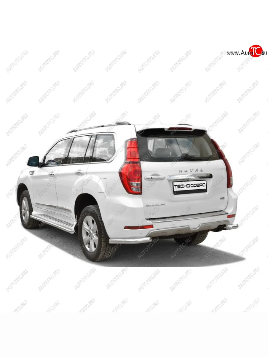 Защита порогов труба нержавейка d40, Техно Сфера Haval H9 дорестайлинг (2015-2017) (Нержавейка)  с доставкой в г. Пермь