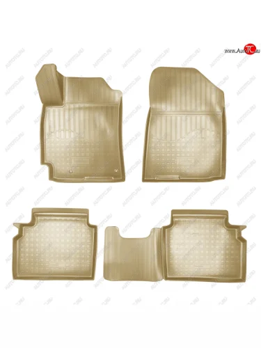 Коврики салонные Norplast (бежевый) KIA Cerato 4 BD дорестайлинг седан (2018-2021)