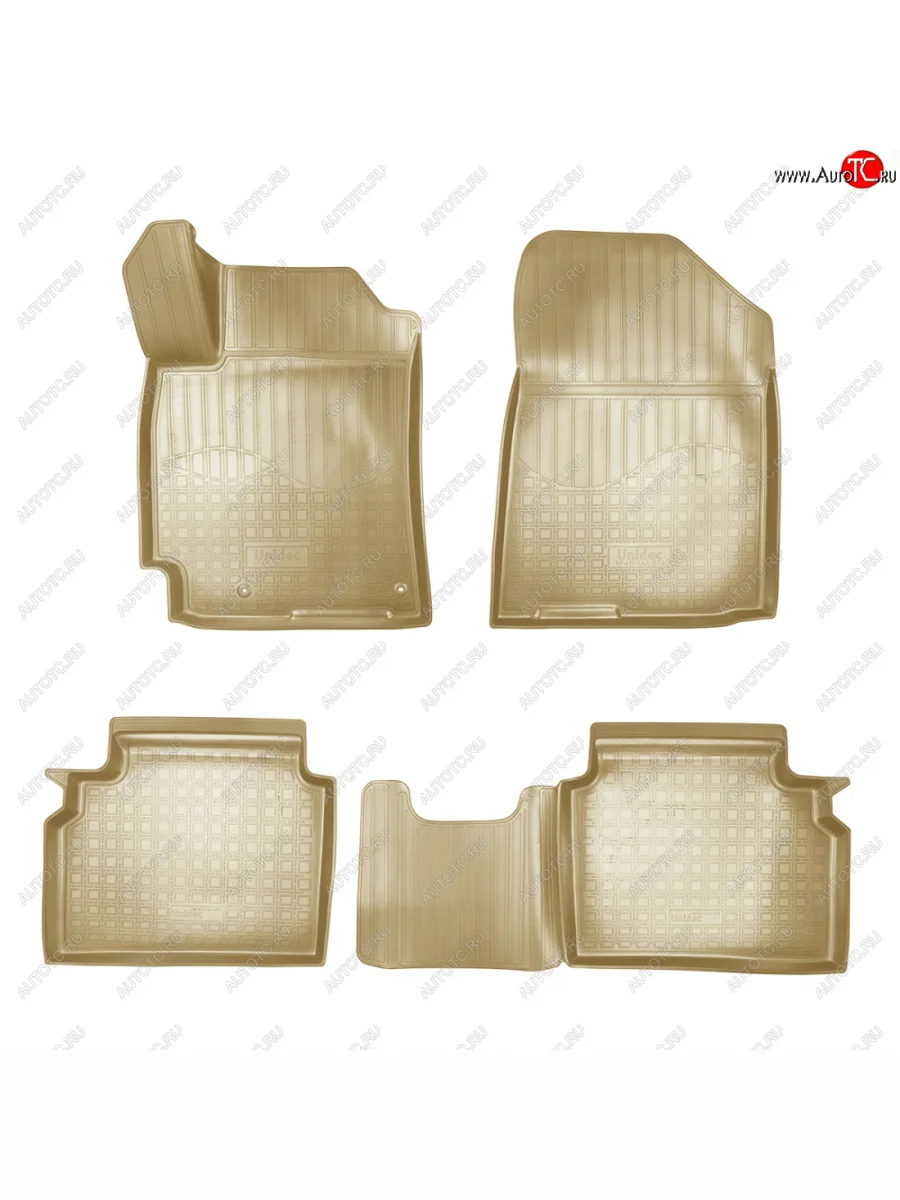 Коврики салонные Norplast KIA Cerato 4 BD дорестайлинг седан (2018-2021) (бежевый)  в Керчи Республика Крым