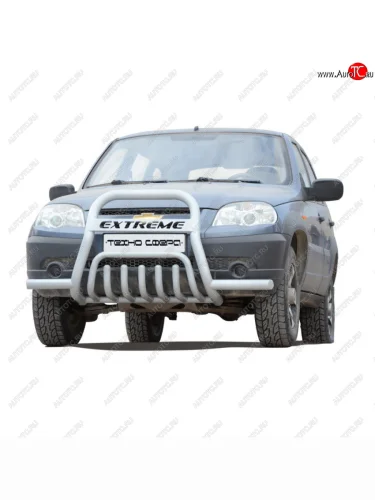 Передок низ с трубой с усами с дополнительной защитой двигателя с полимерным покрытием, Техно Сфера Лада ВАЗ 2123 (Нива Шевроле) 1 рестайлинг (2009-2020)