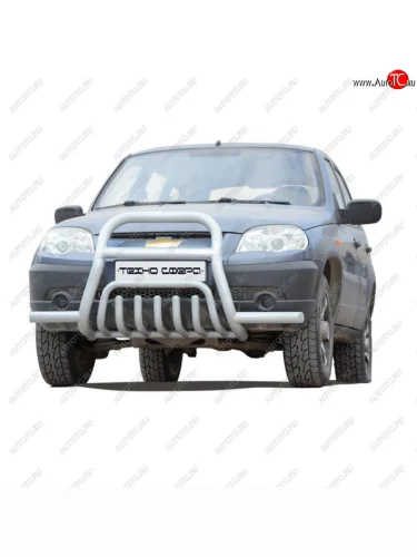 Передок труба сверху с дополнительной защитой двигателя с полимерным покрытием, Техно Сфера Лада ВАЗ 2123 (Нива Шевроле) 1 рестайлинг (2009-2020)