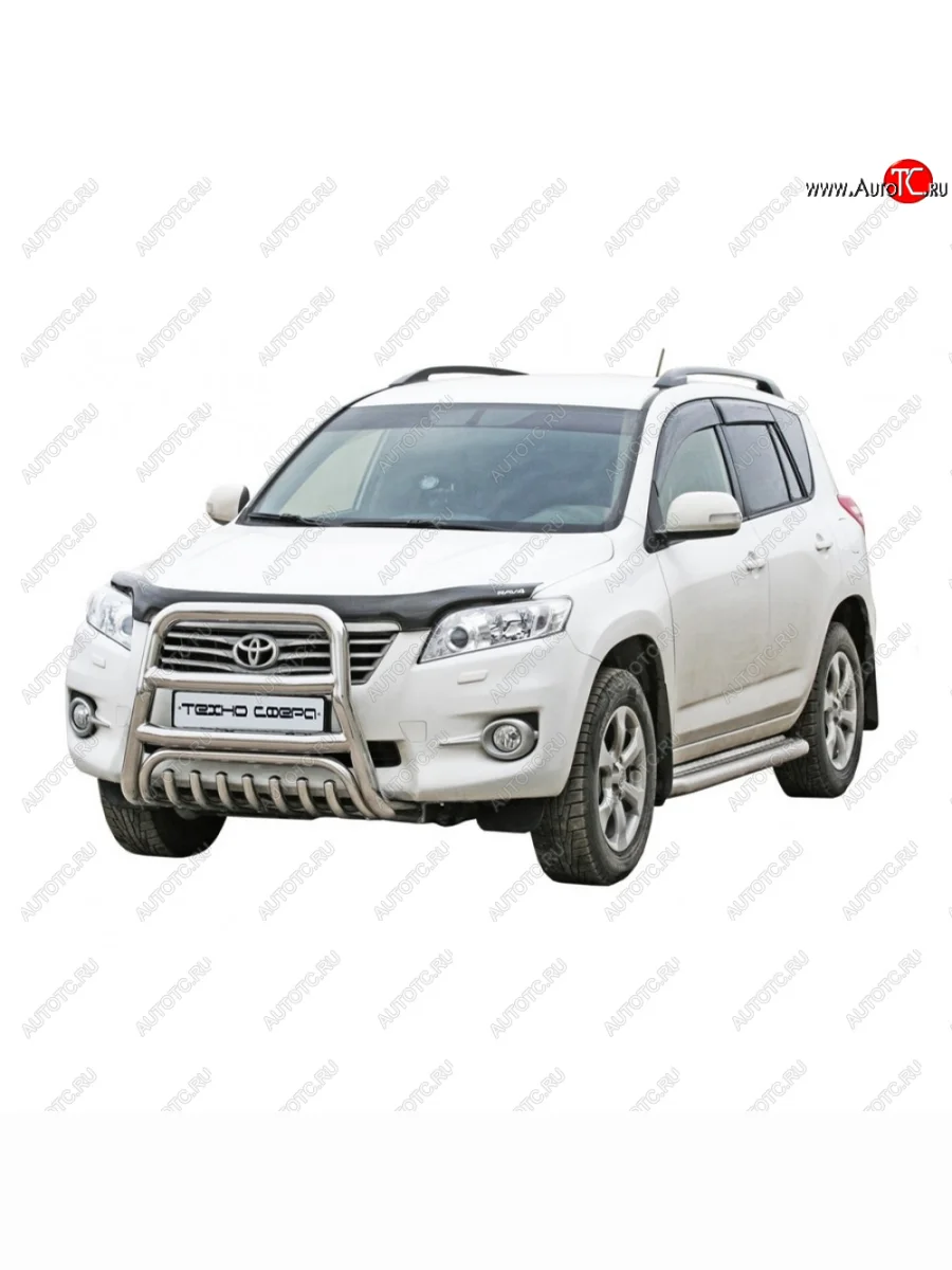 Передок с дополнительной защитой двигателя d63.5, Техно Сфера  Toyota RAV4 (1997-2019) XA10, CA20, XA30, XA40 (Нержавейка)  с доставкой в г. Керчь