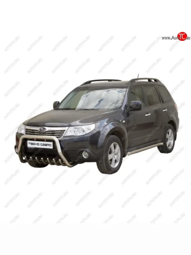  Передок с дополнительной защитой двигателя с полимерным покрытием d63.5, Техно Сфера Subaru Forester ( SF,  SG,  SH,  SJ,  SK/S14) (1997-2022) дорестайлинг, рестайлинг