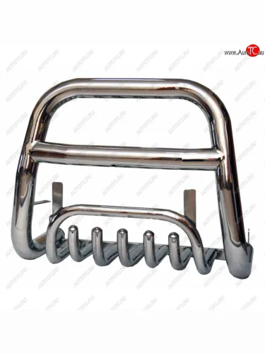 Передок с защитой нержавейка d76, Техно Сфера (Нержавейка) Лада ВАЗ нива 4х4  2131 (1993-2025) 5 дв. дорестайлинг, Урбан 3 дв. дорестайлинг, Урбан 5 дв. дорестайлинг, 5 дв. 1-ый рестайлинг, Урбан 5 дв. рестайлинг, (Legend) 5 дв. 2-ой рестайлинг