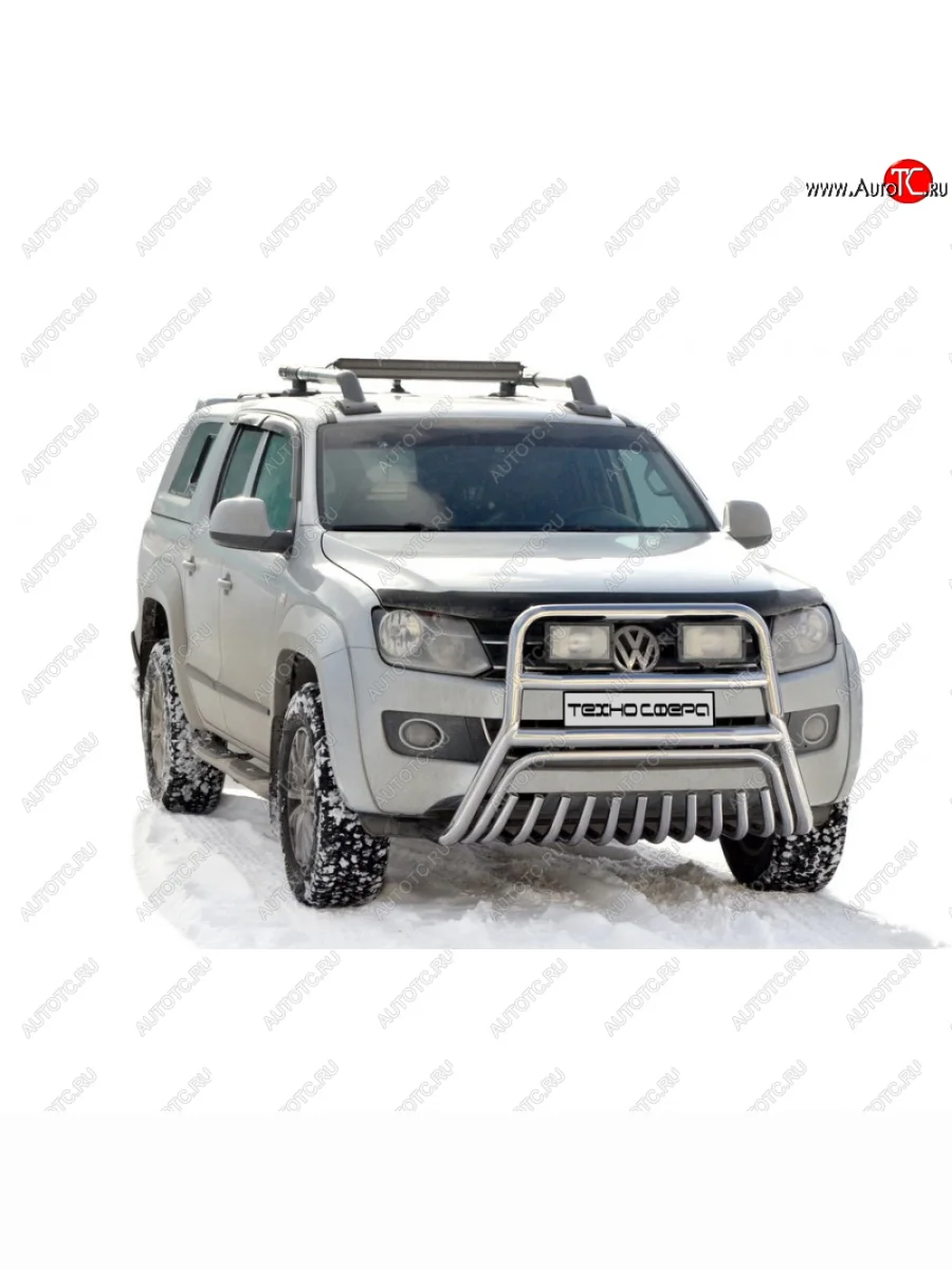 Передок высокий нержавейка d63.5, Техно Сфера Volkswagen Amarok рестайлинг (2016-2022) (Нержавейка)  в Керчи Республика Крым